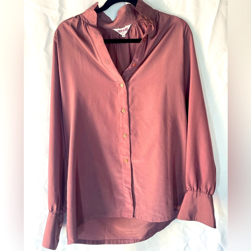 Stanford Ltd Women’s Button Up Blouse size 7/8 Purple